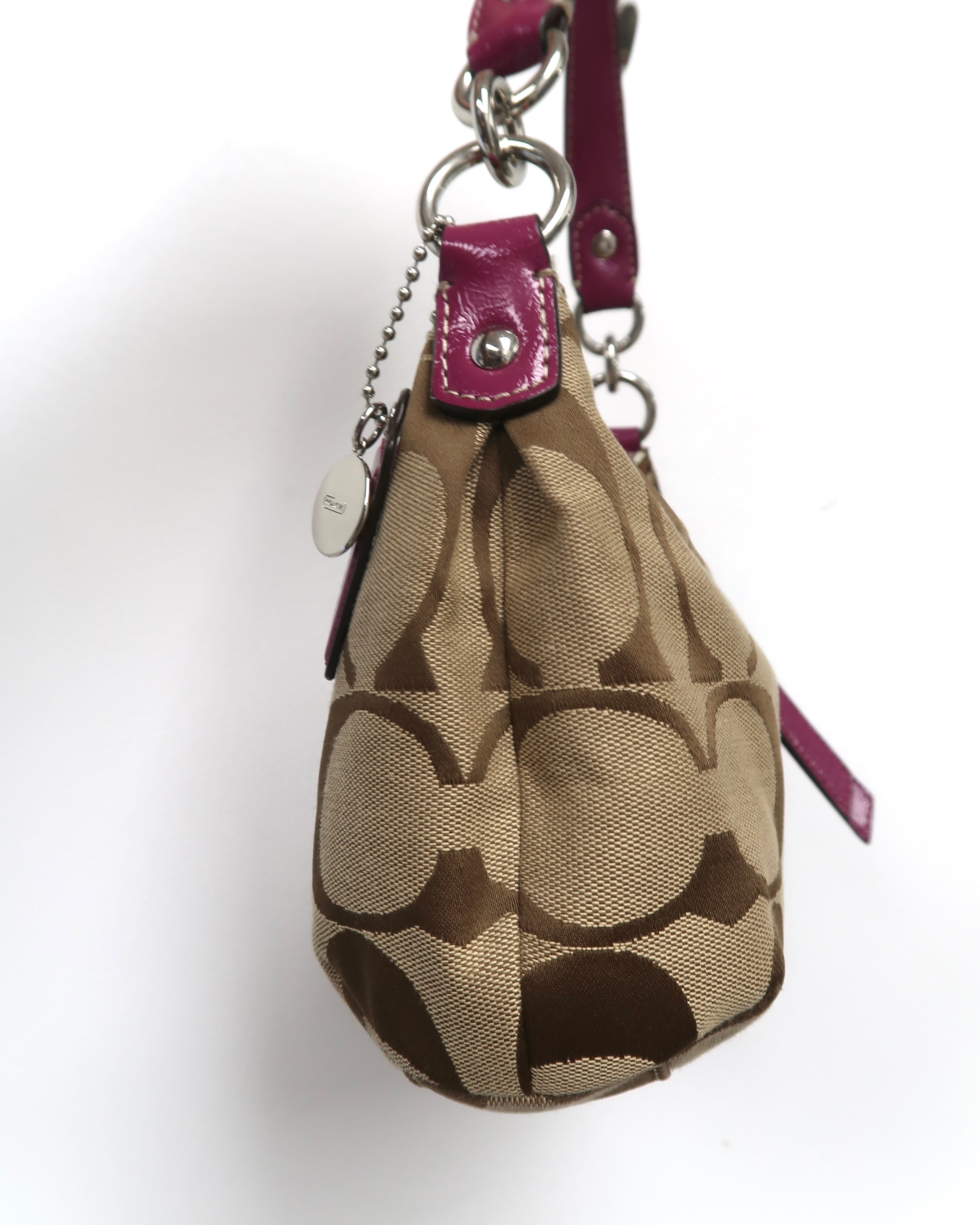 Coach Signature Stripe Demi Purse Bag