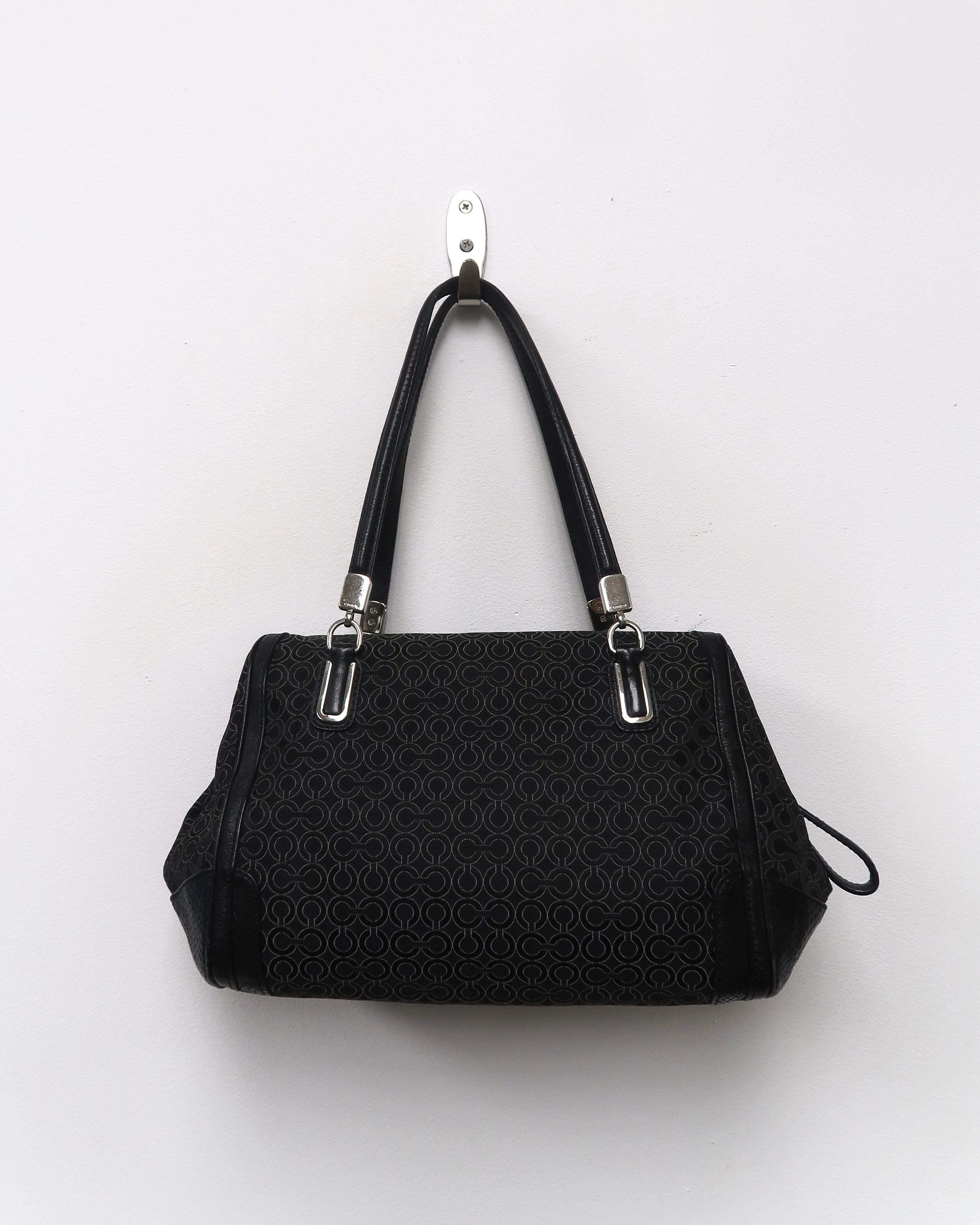 Coach Madison Op Art Needlepoint satchel