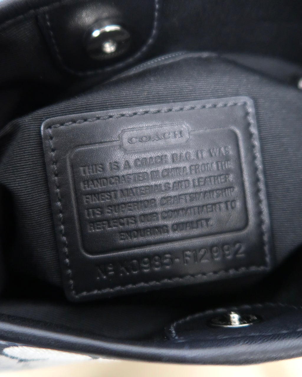 Coach signature hobo bag