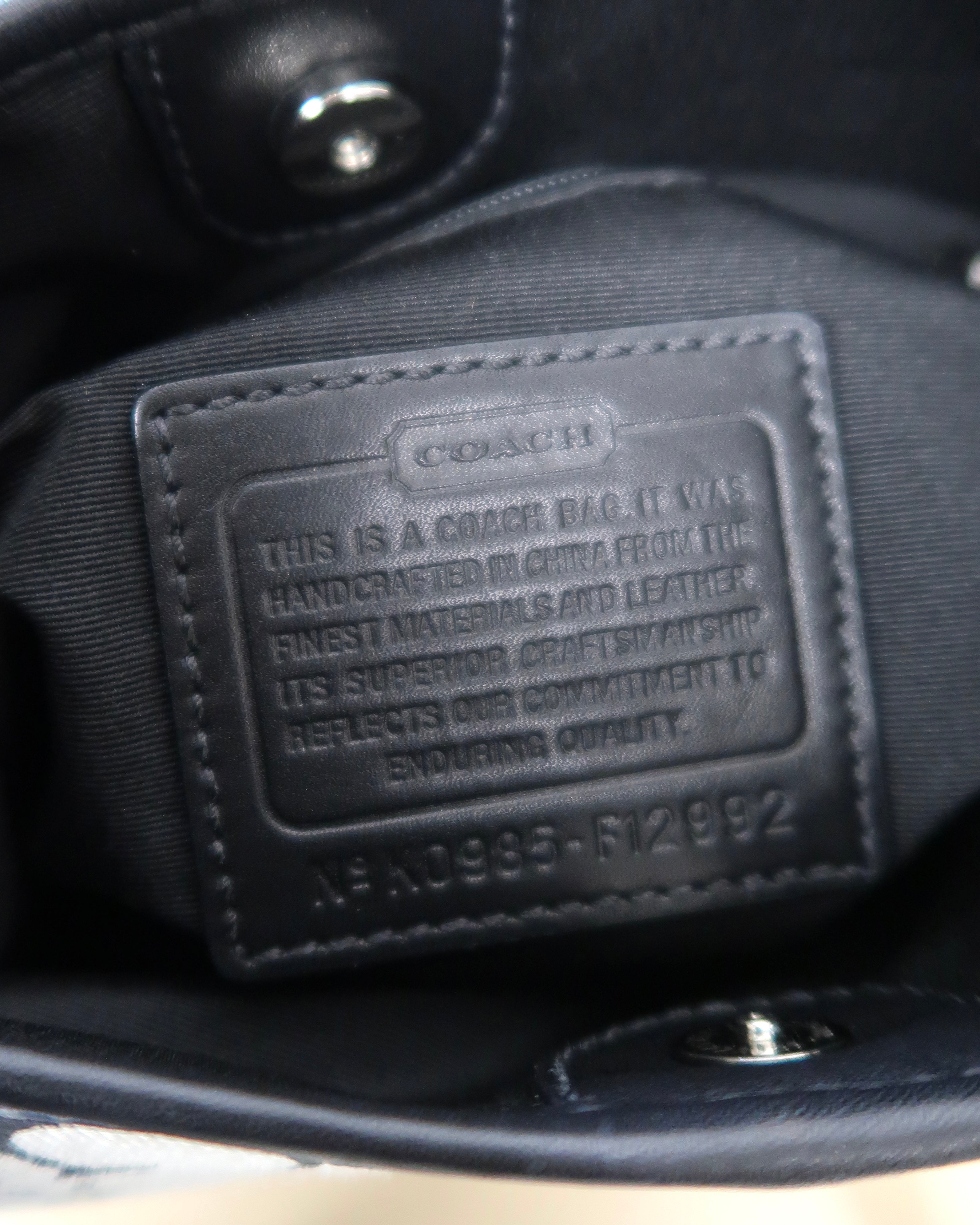 Coach signature hobo bag