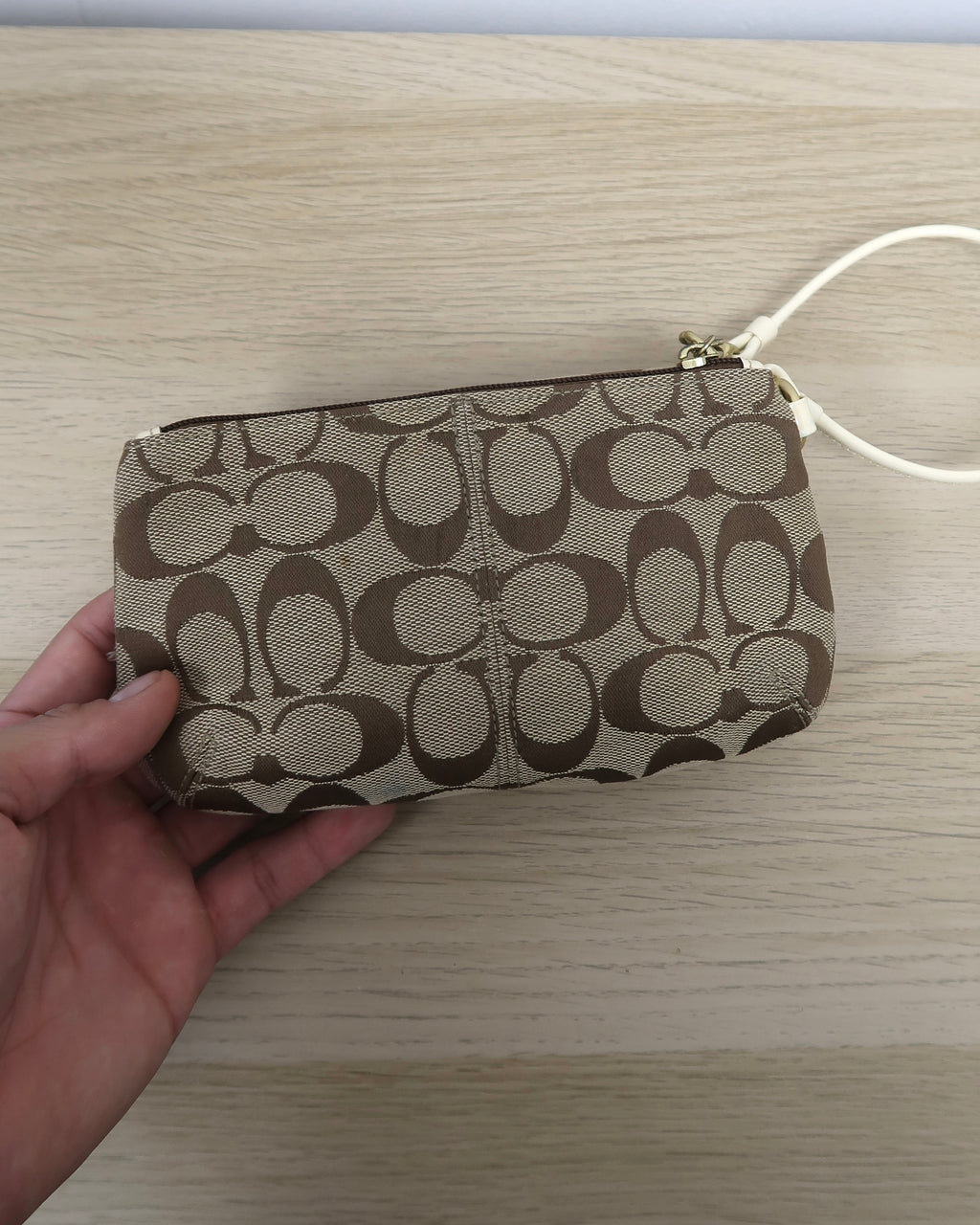 Coach Signature Legacy Turnlock Wristlet