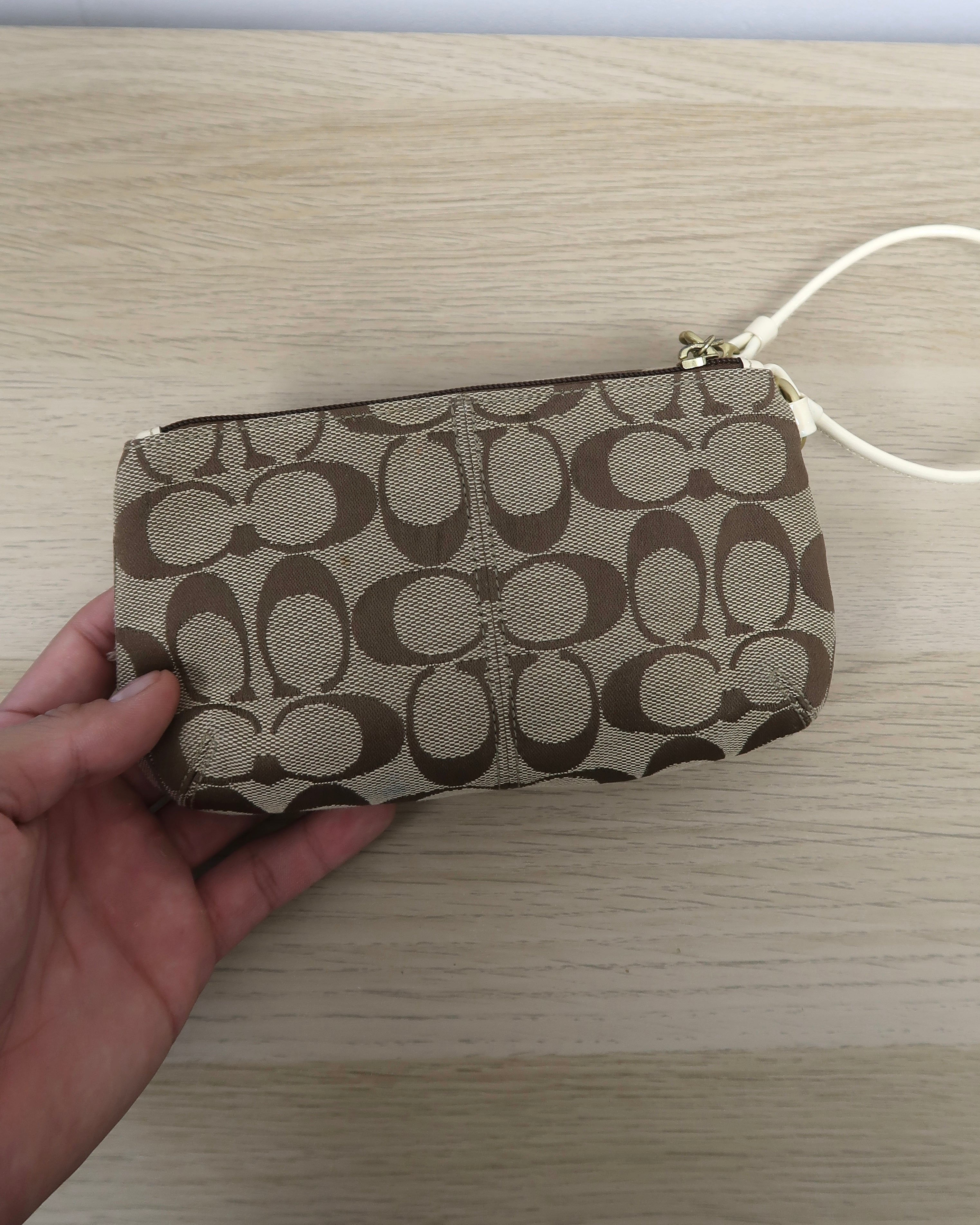 Coach Signature Legacy Turnlock Wristlet