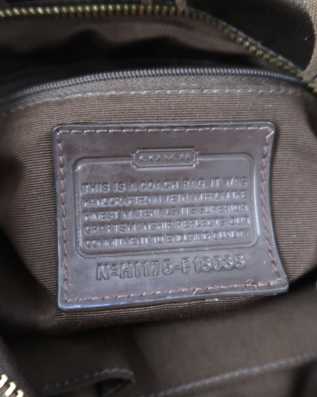 Coach Signature Stripe / Sateen Crossbody