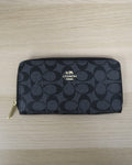 Coach Long Zip Around Wallet in Signature Canvas