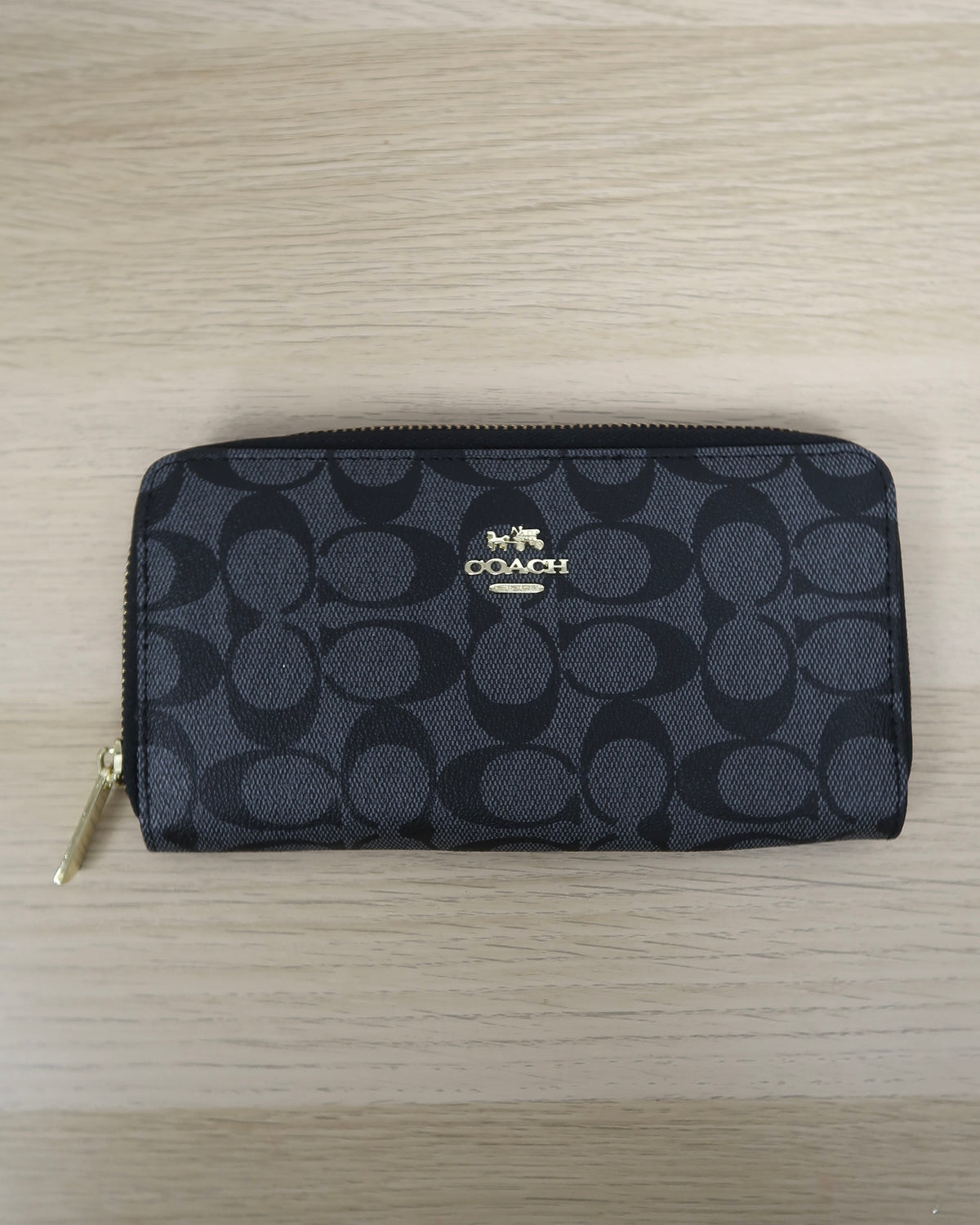 Coach Long Zip Around Wallet in Signature Canvas