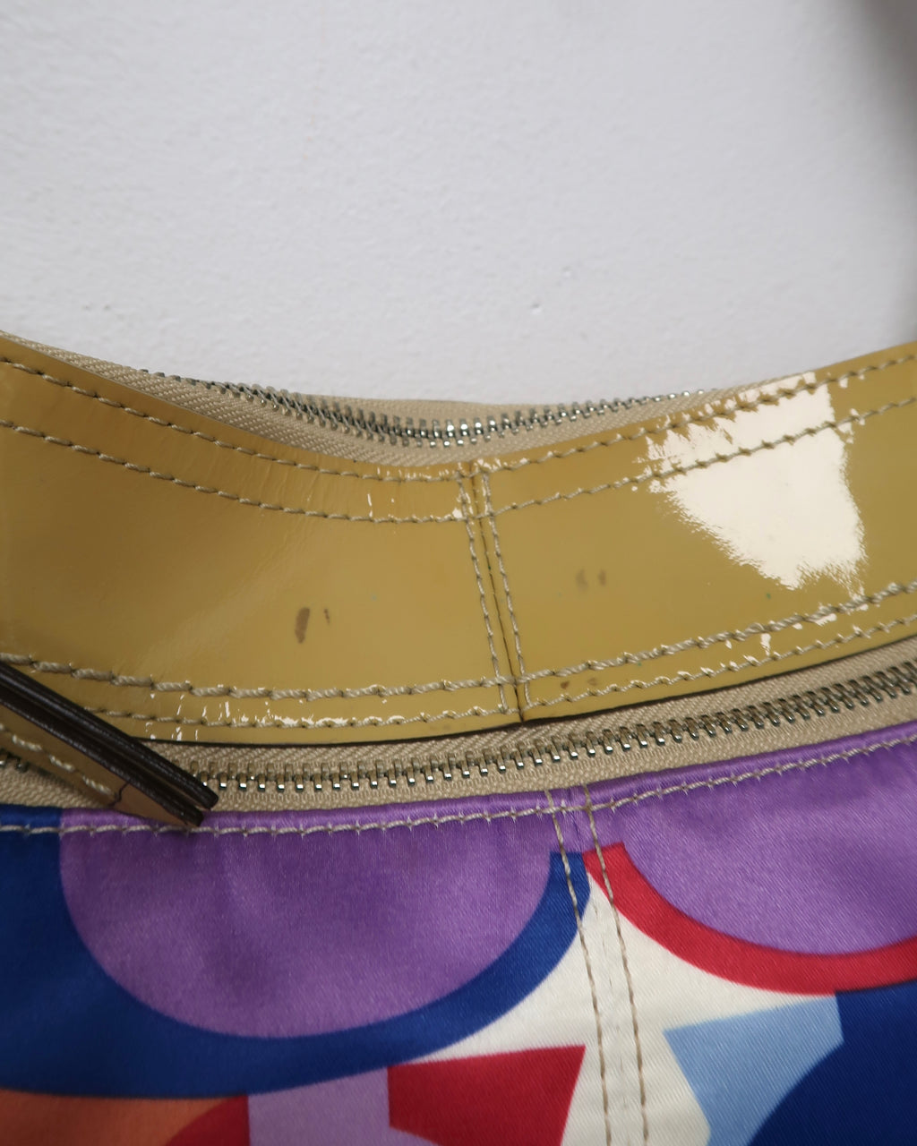 Coach Soho Pleated Scarf Print Sateen Hobo Bag