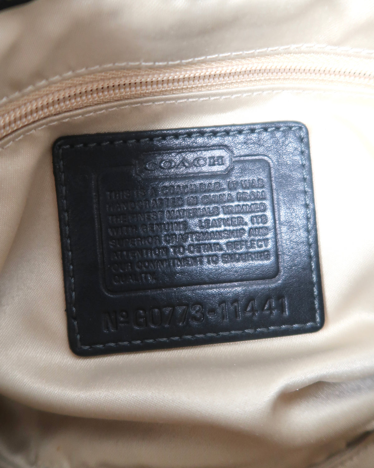 Coach Bleecker Signature Canvas & Black Leather Flap Shoulder Bag