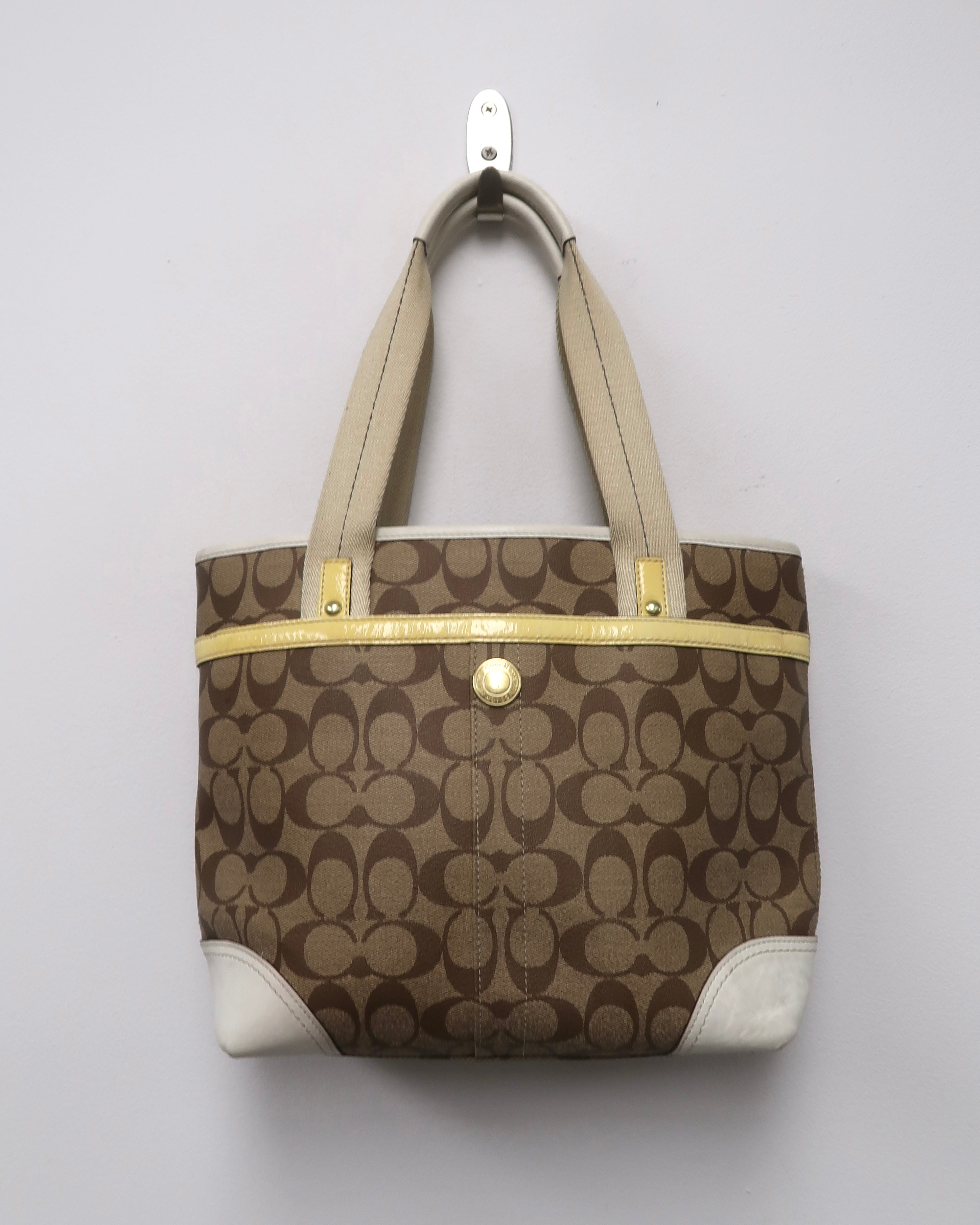Coach Heritage Stripe Signature Tote