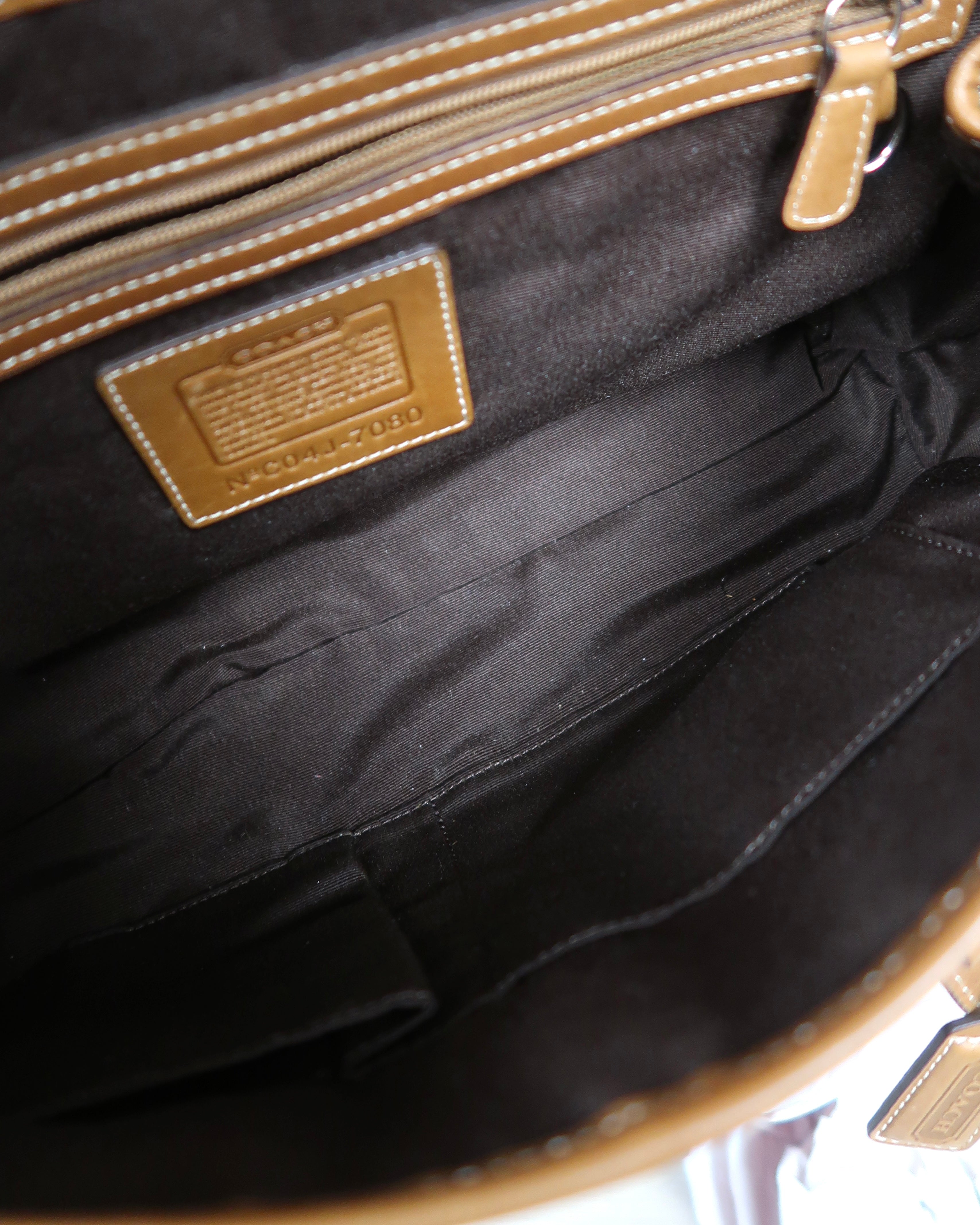 vintage Coach Soho Signature flap buckle satchel handbag
