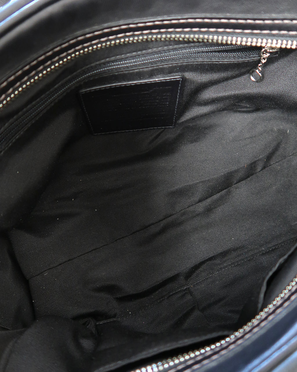 Black Coach Hamptons satchel bag