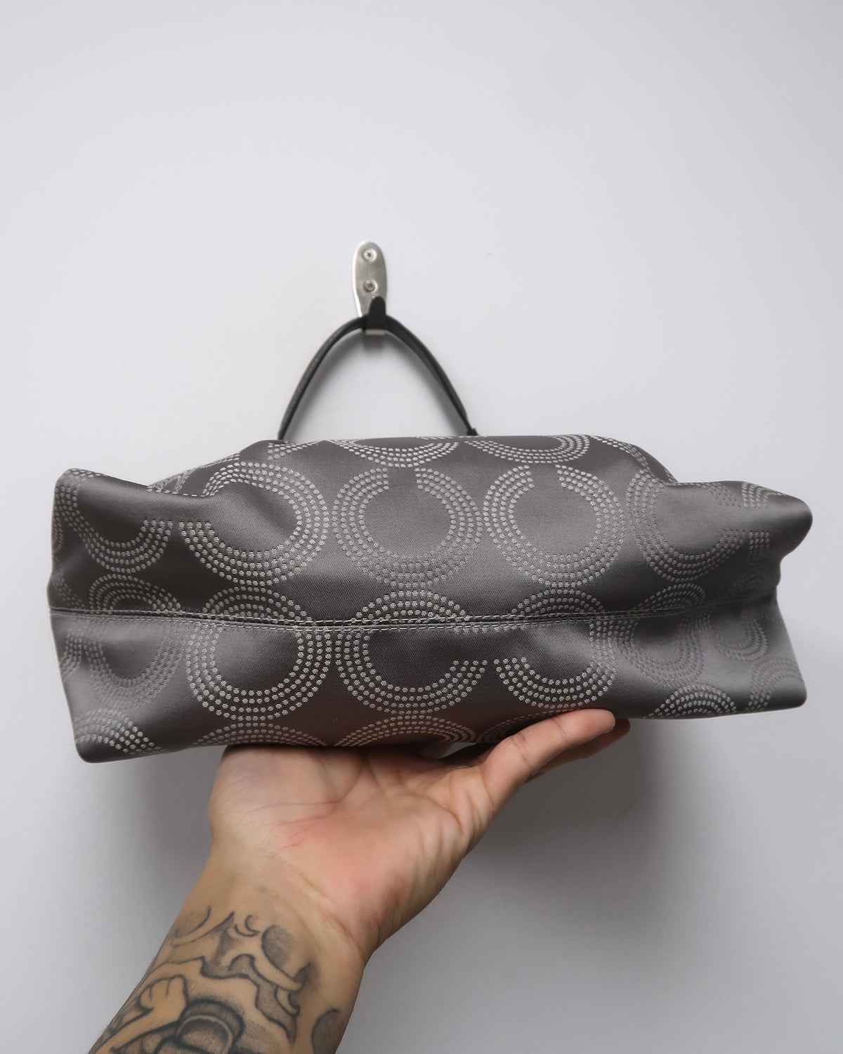 Coach Signature Ashley Dotted Op Art Convertible Hobo / Crossbody Bag