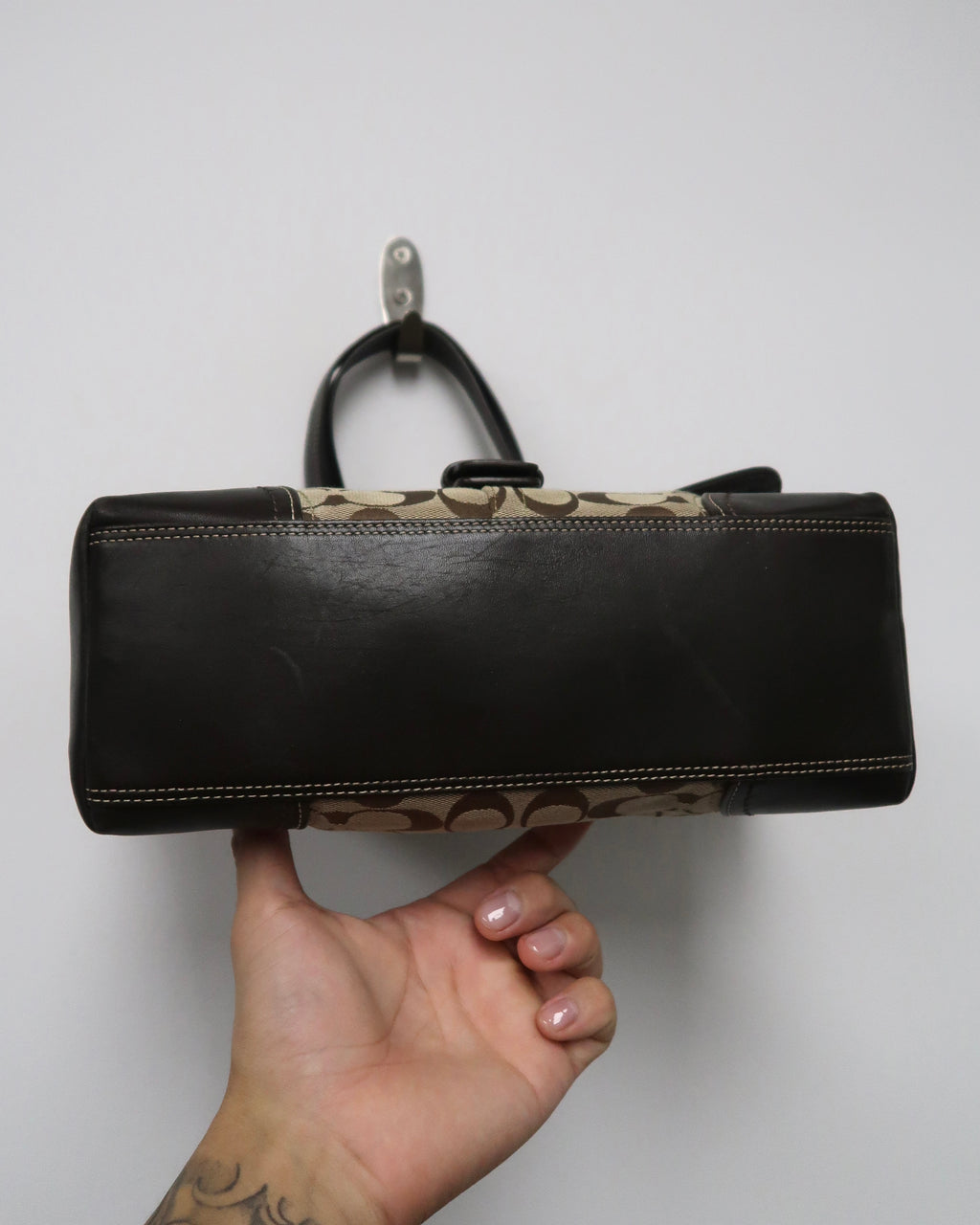 Vintage Coach Hamptons Signature Jacquard Flap Bag