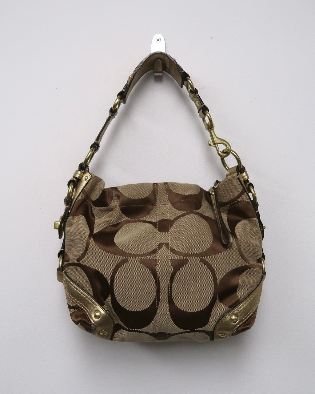 Coach Carly Signature Hobo Shoulder Bag