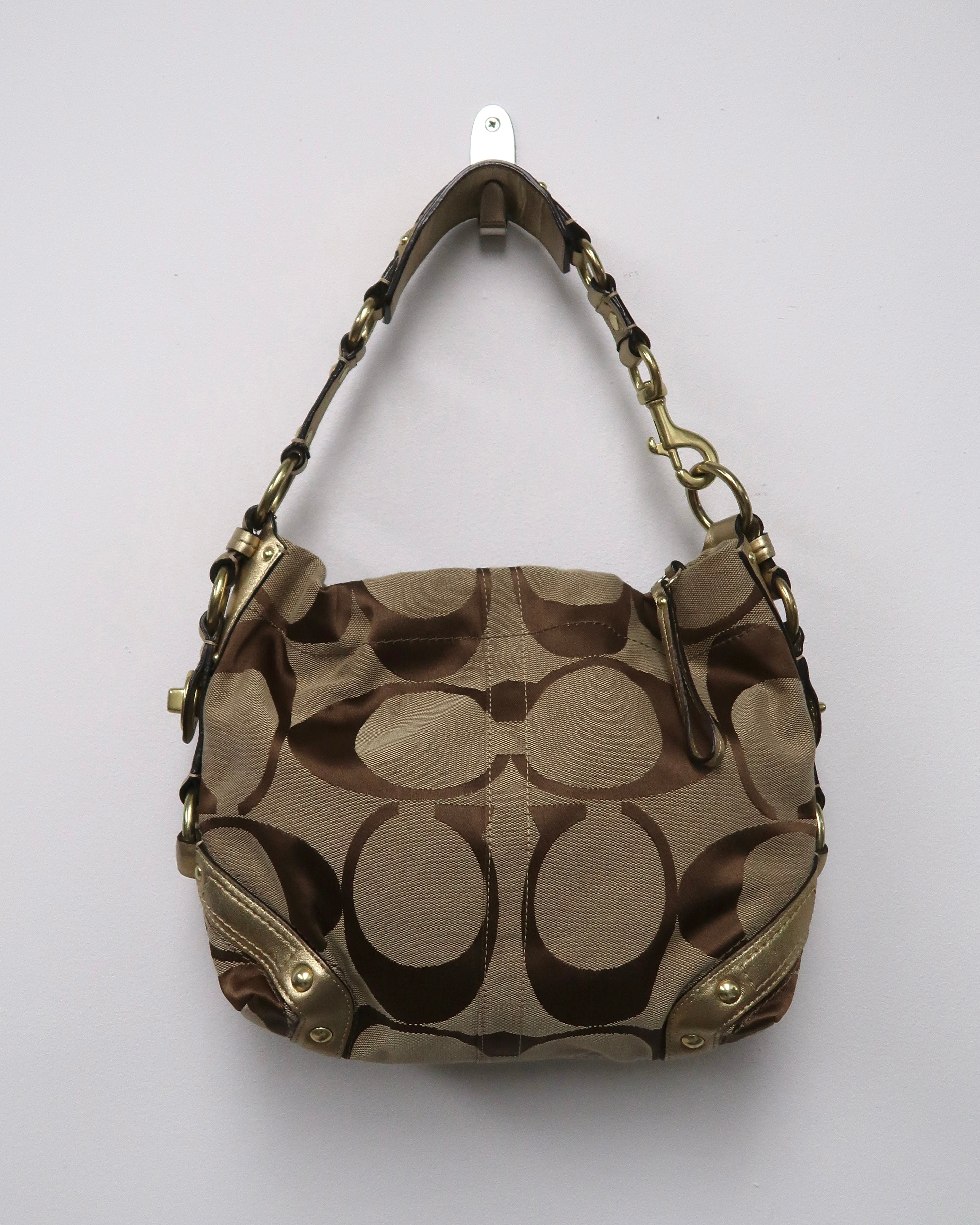 Coach Carly Signature Hobo Shoulder Bag