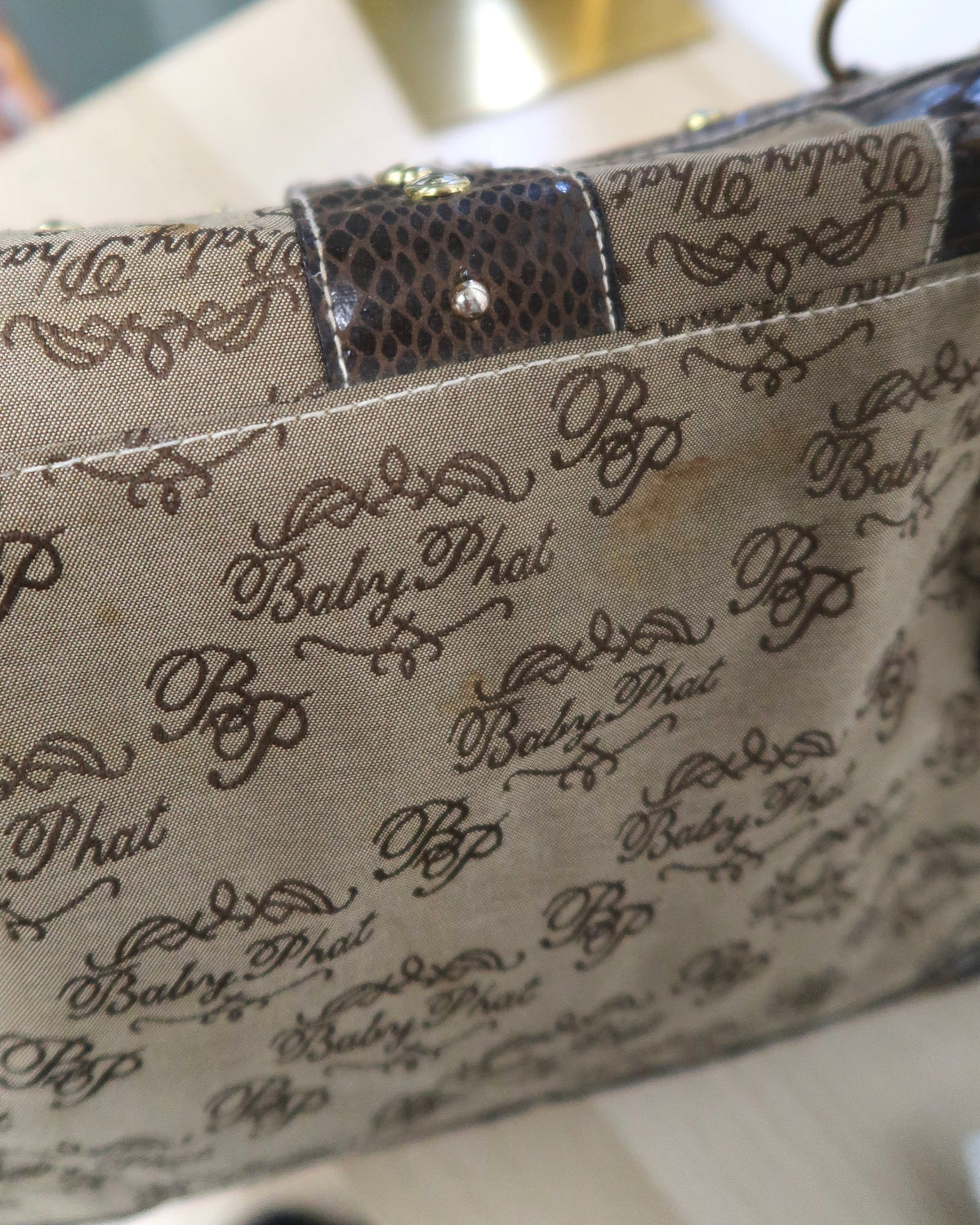 Y2K Baby Phat brown monogram bag