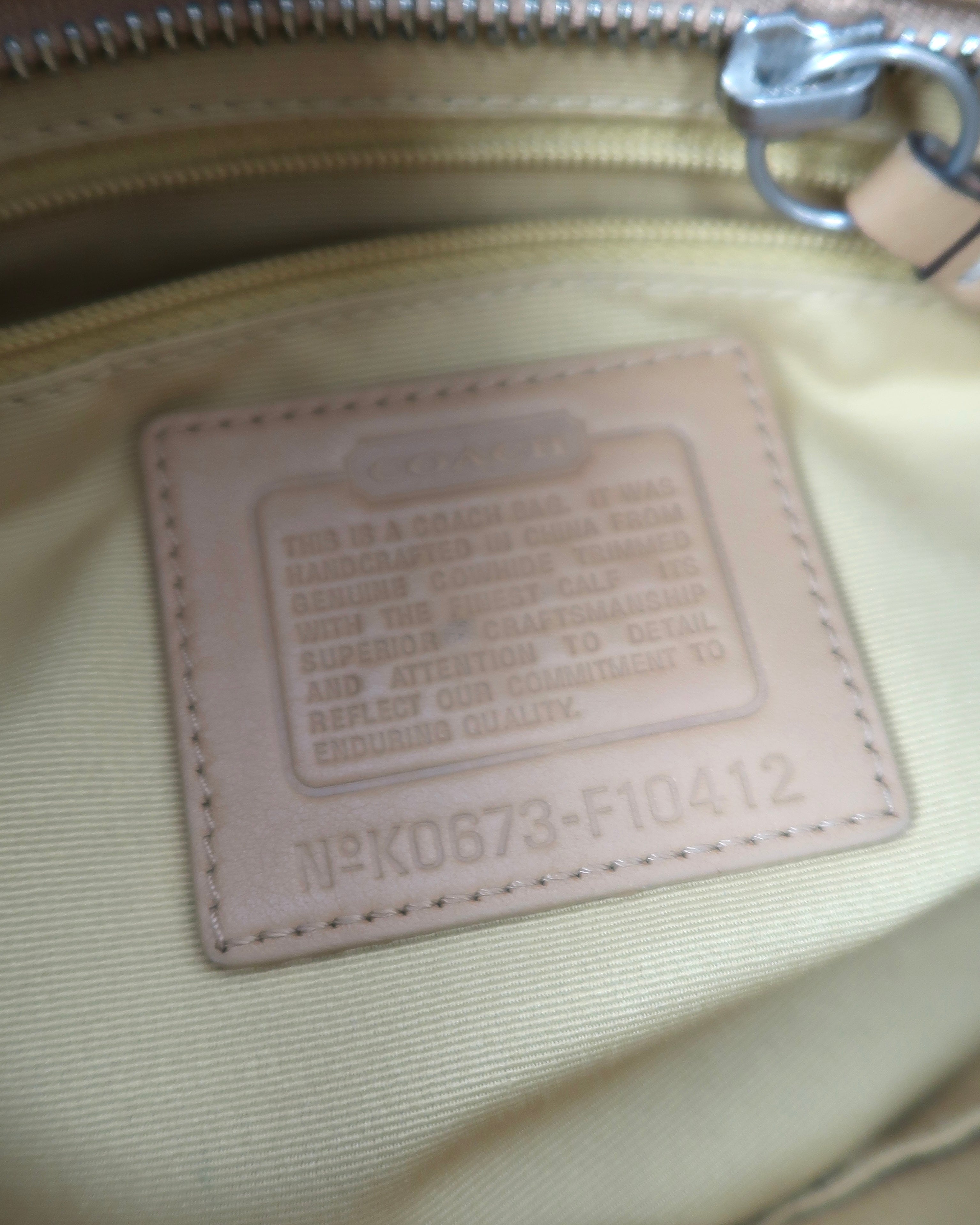 Leather Coach East West Gallery tote