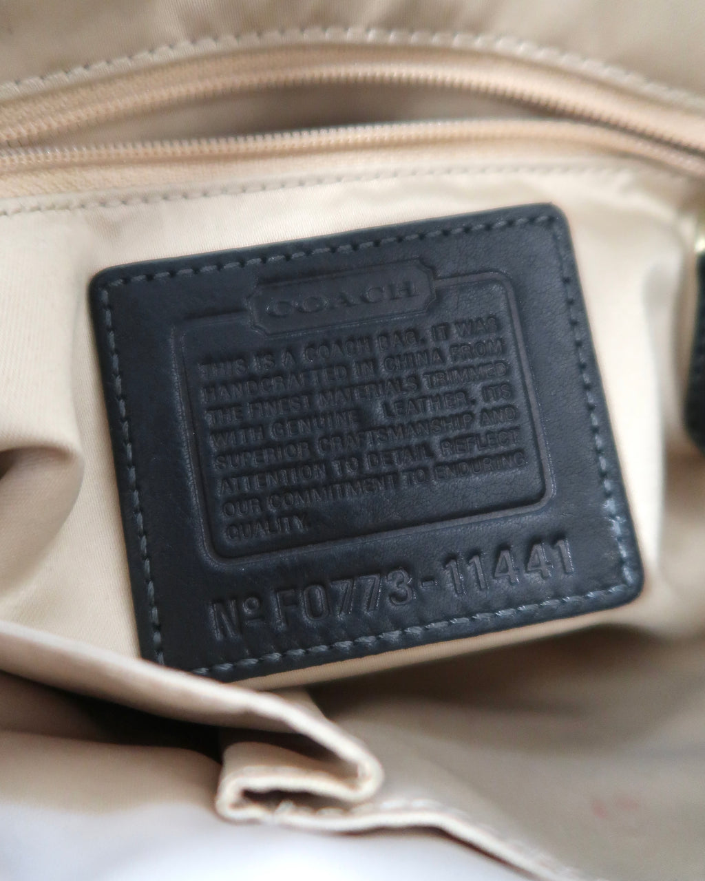 Vintage Coach Bleecker Signature buckle flap shoulder bag