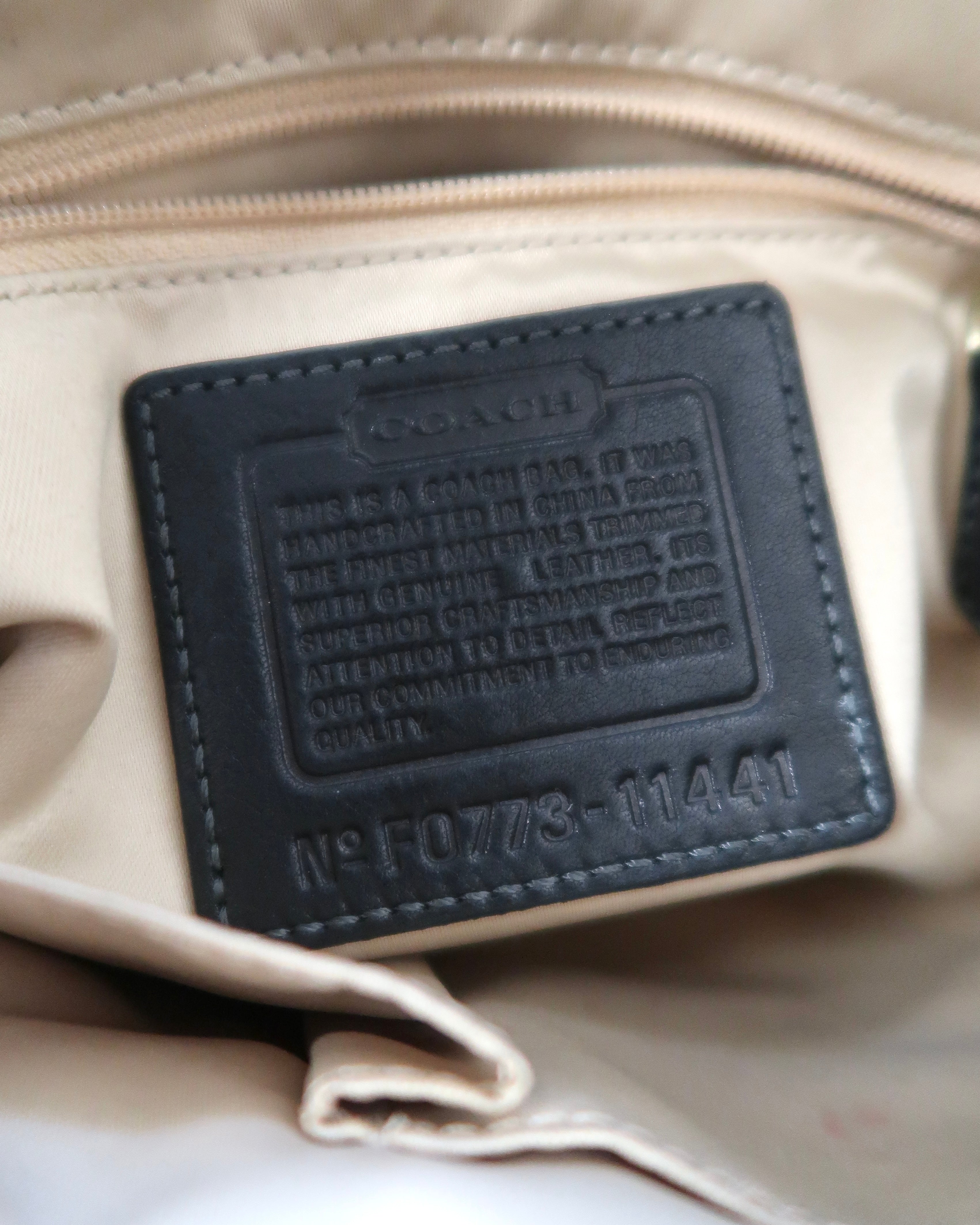 Vintage Coach Bleecker Signature buckle flap shoulder bag