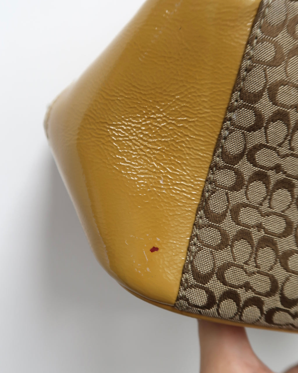 vintage Coach Gallery East/West Signature Jacquard Tote