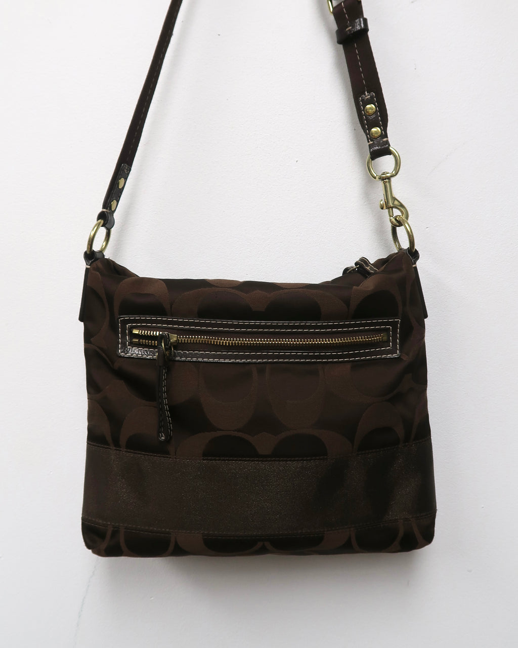 Coach Signature Stripe / Sateen Crossbody