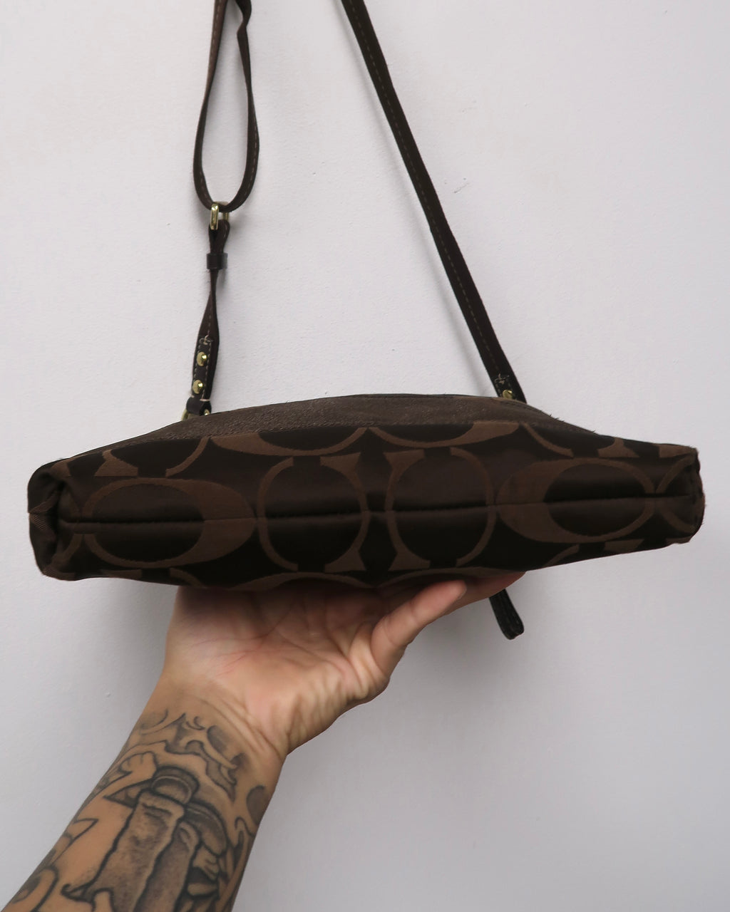 Coach Signature Stripe / Sateen Crossbody