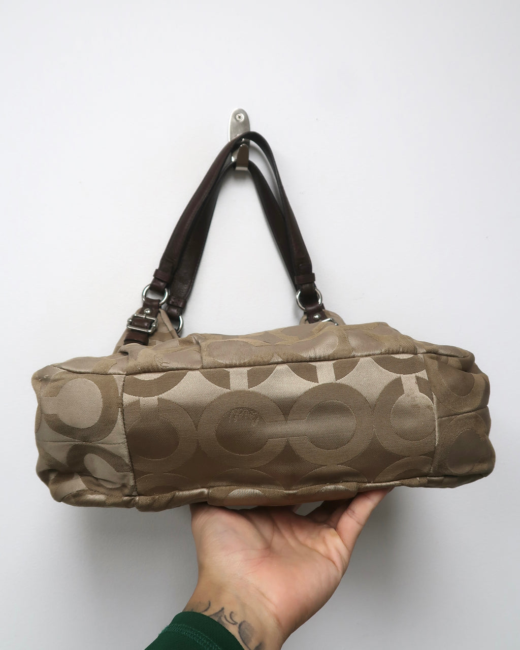 Coach Madison Op Art Sateen Maggie Shoulder Bag