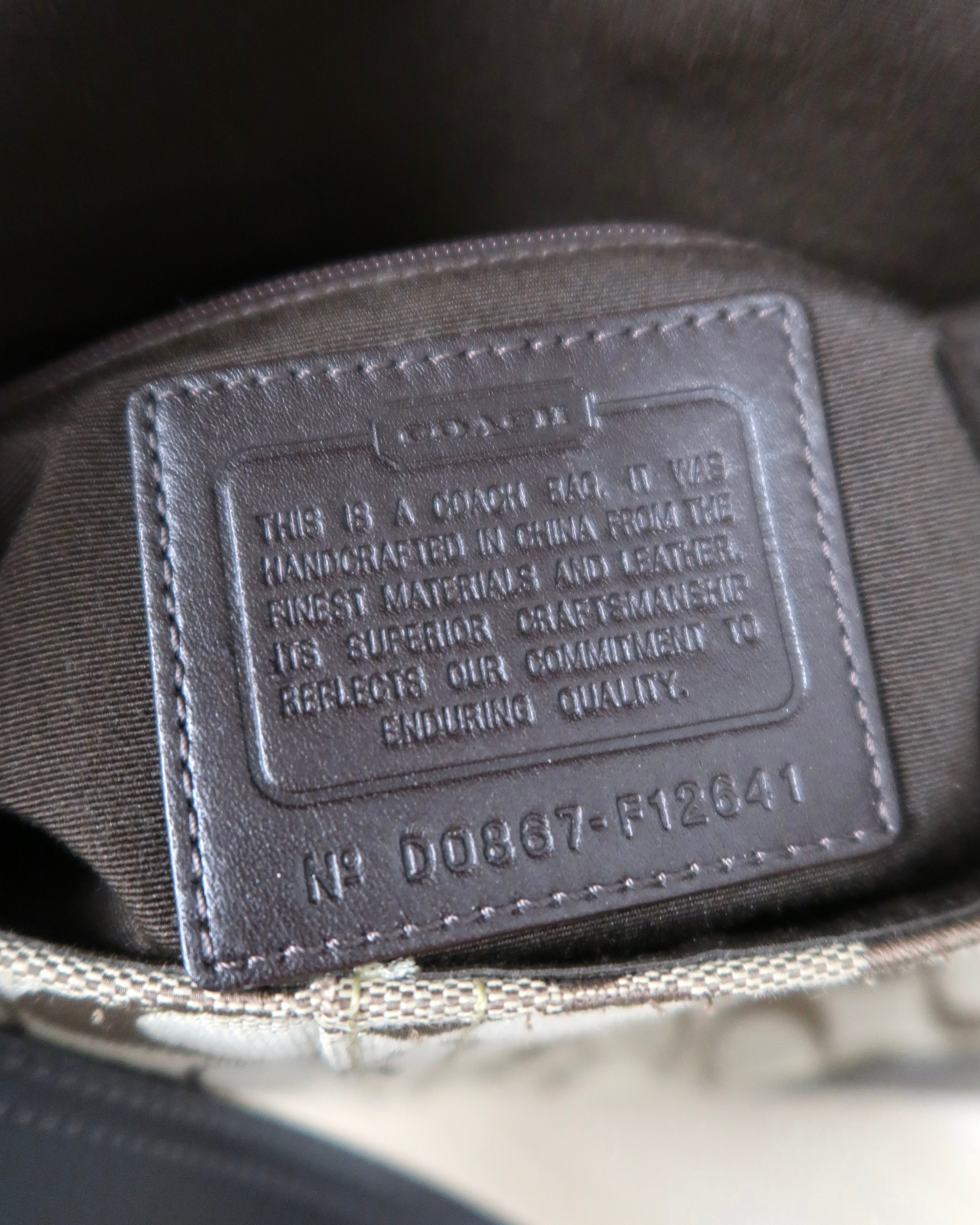Vintage Coach Hamptons Signature Jacquard Flap Bag