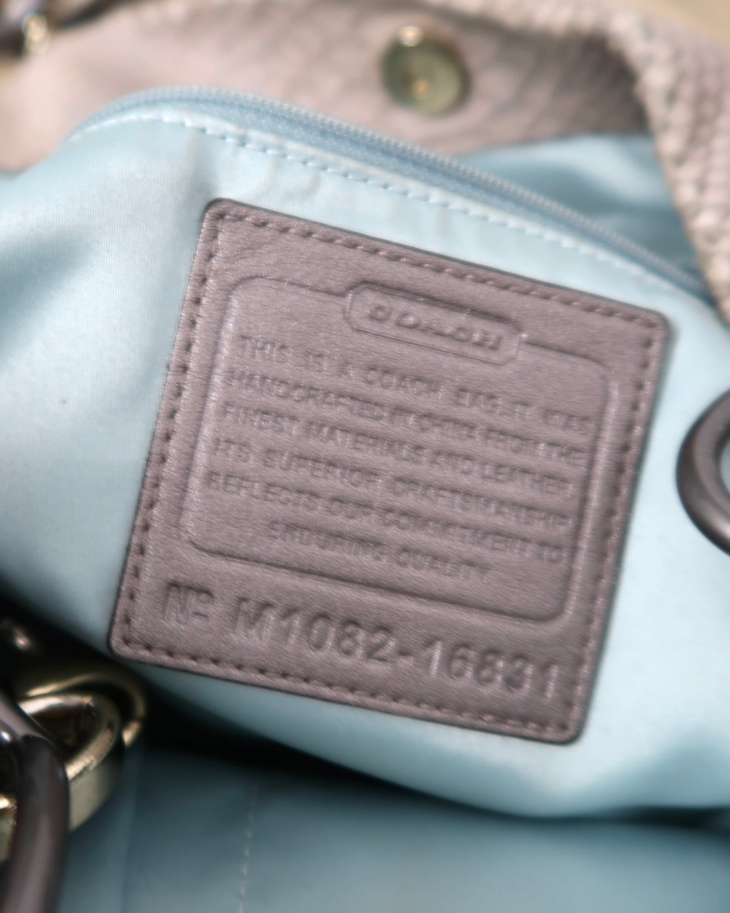 Coach Kristin Embossed Python Leather Shoulder Bag