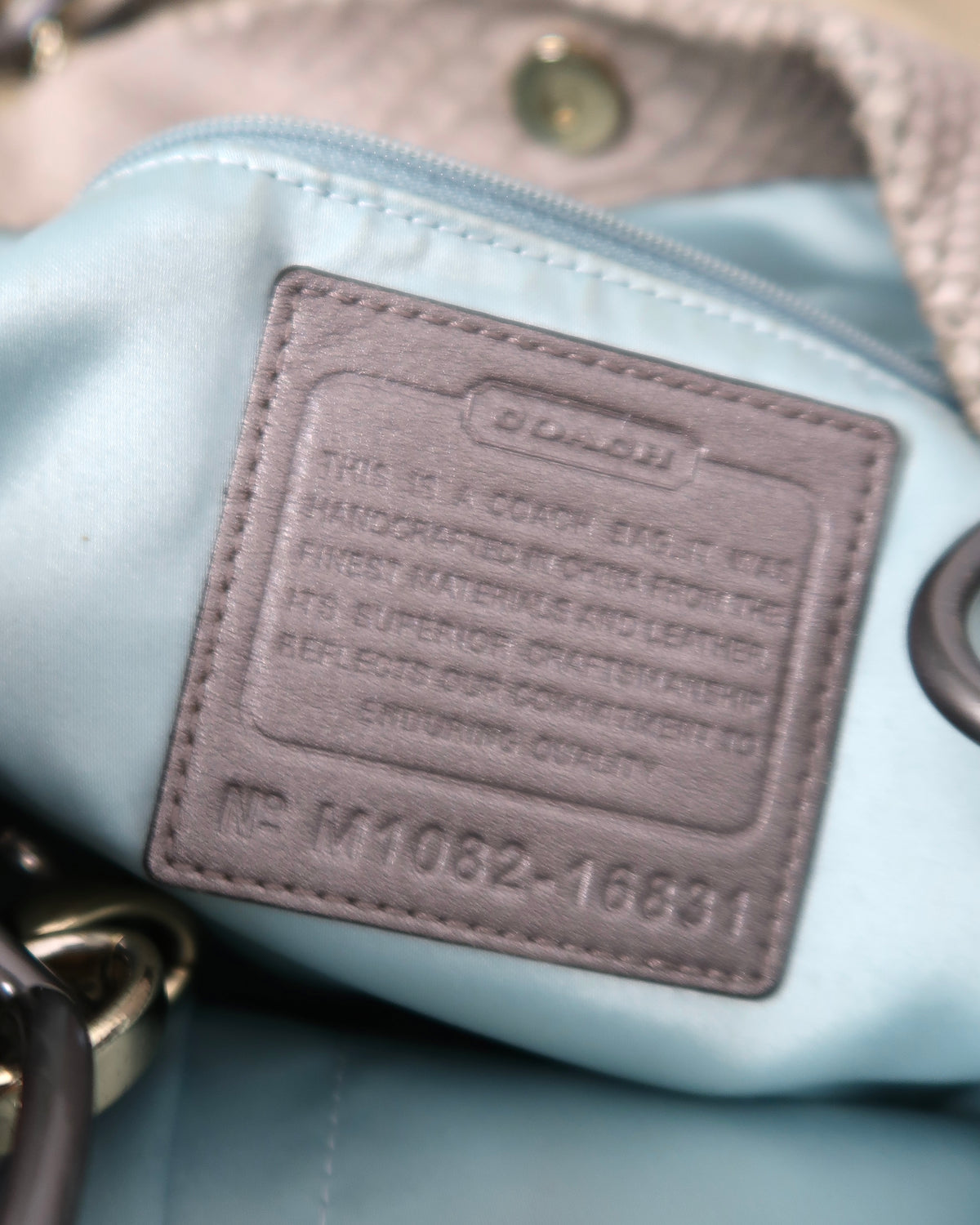 Coach Kristin Embossed Python Leather Shoulder Bag