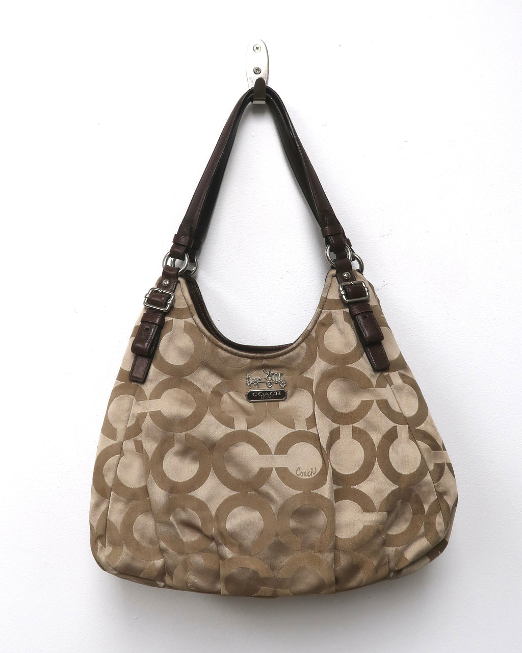 Coach Madison Op Art Sateen Maggie Shoulder Bag
