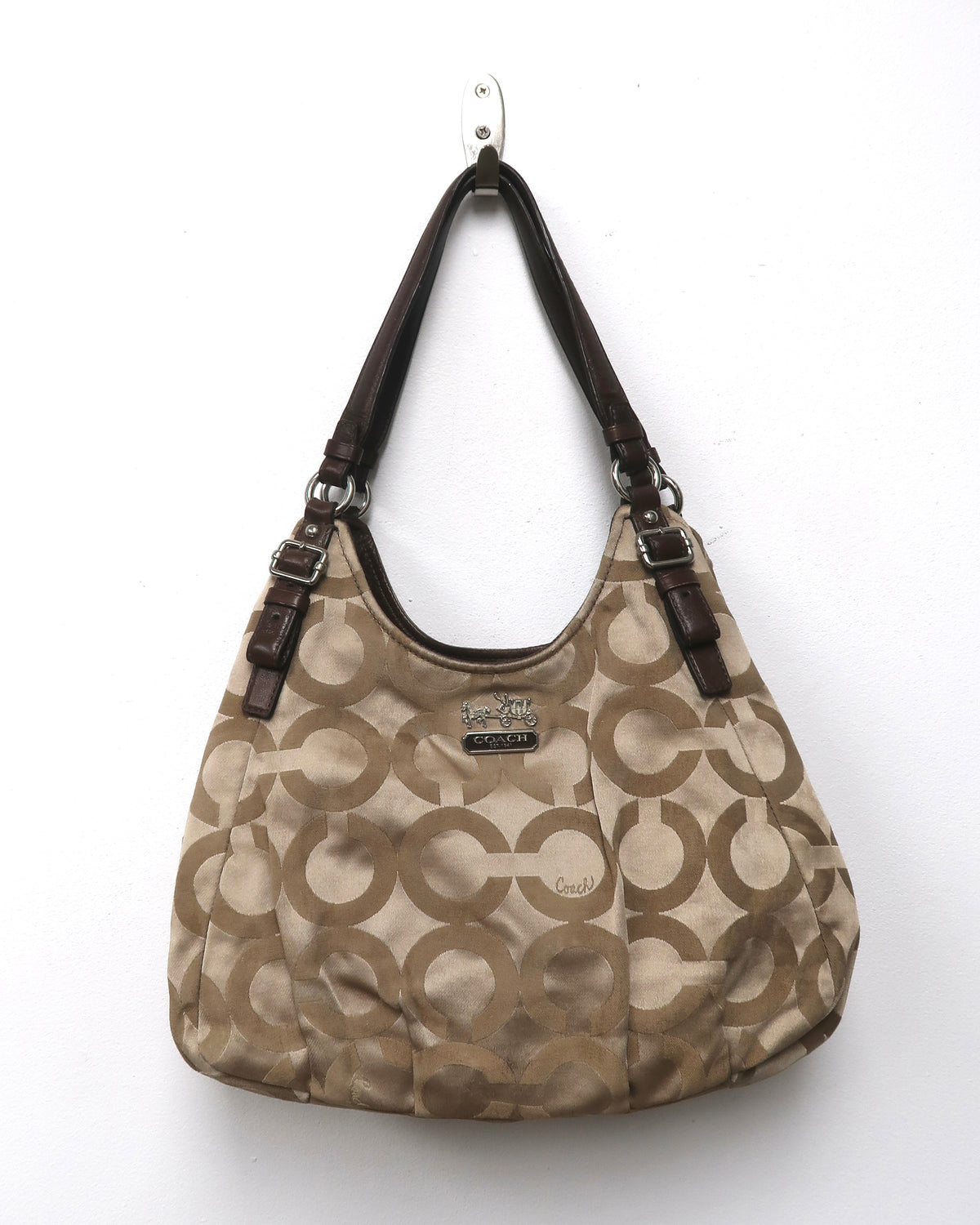 Coach Madison Op Art Sateen Maggie Shoulder Bag