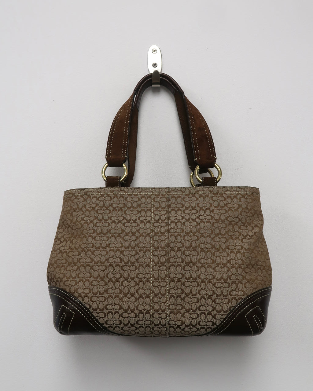 vintage Coach Soho signature canvas shoulder bag