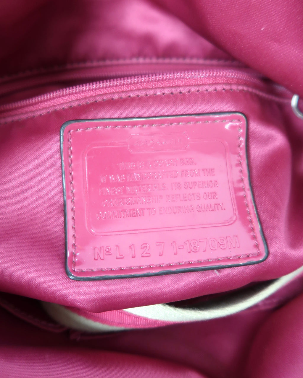 Coach Poppy Signature Lurex C Outline Satchel