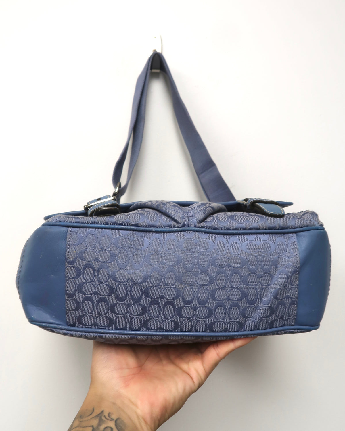 Coach Signature Jacquard Canvas and leather messenger bag