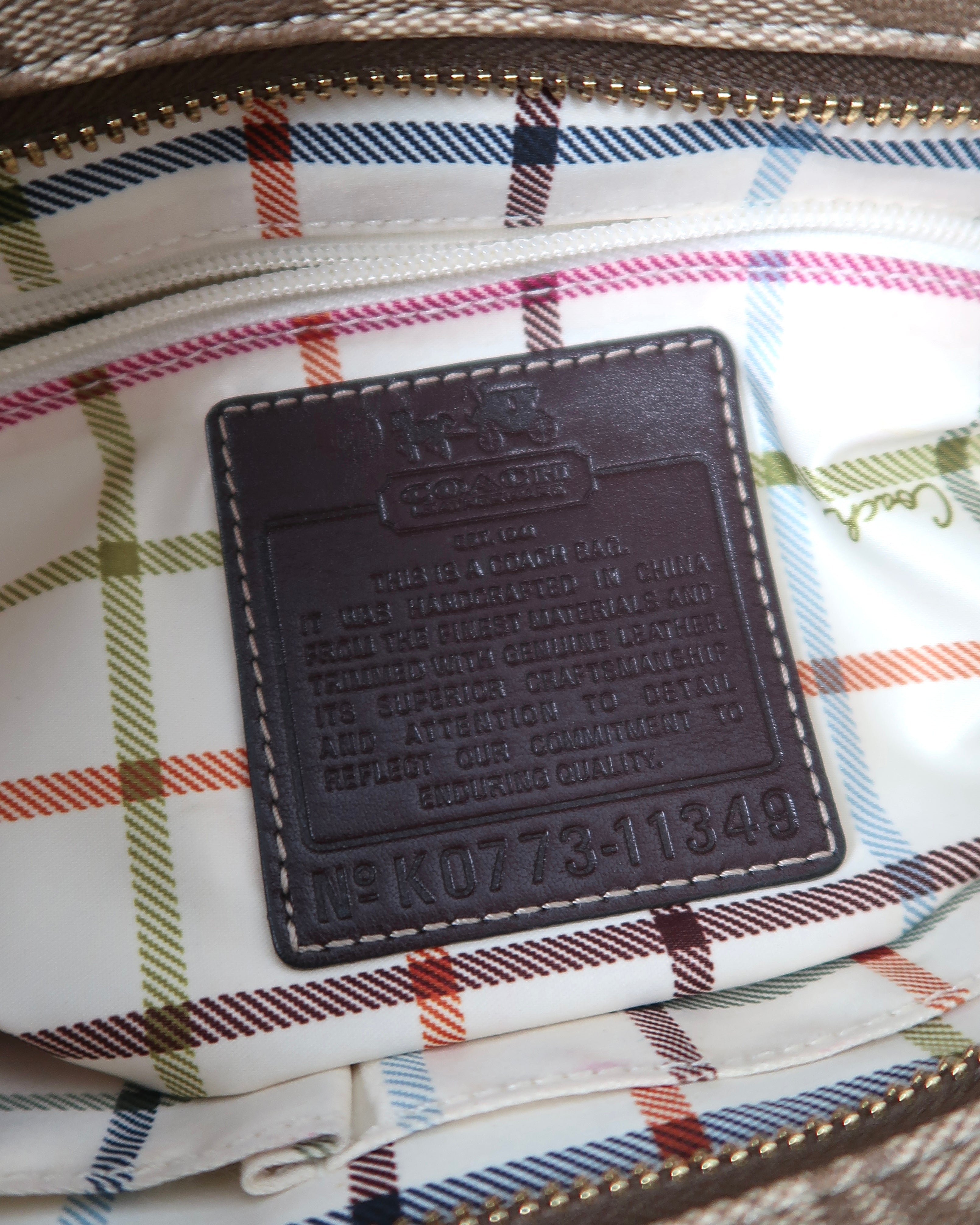 Coach Heritage Stripe Signature Tote