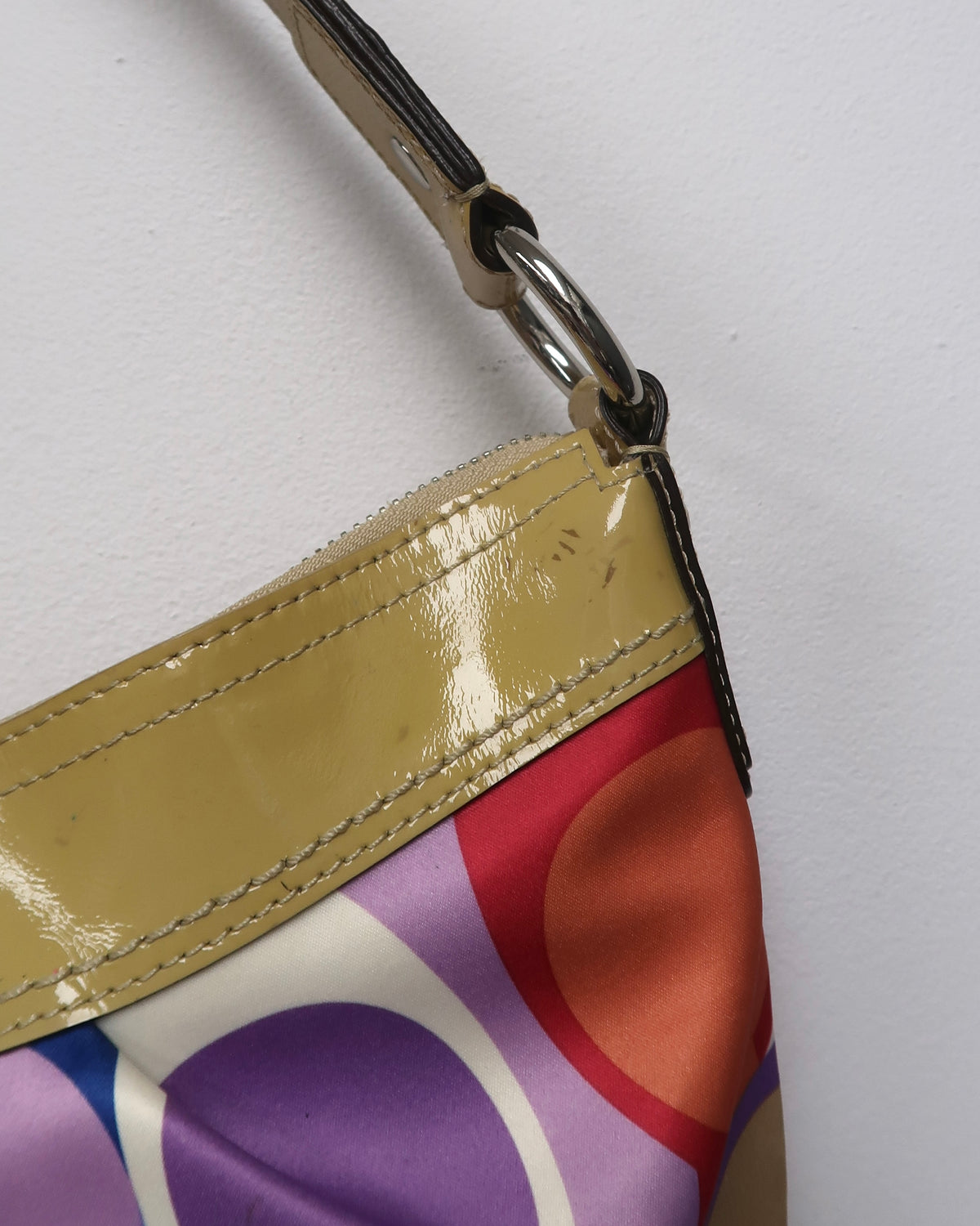 Coach Soho Pleated Scarf Print Sateen Hobo Bag