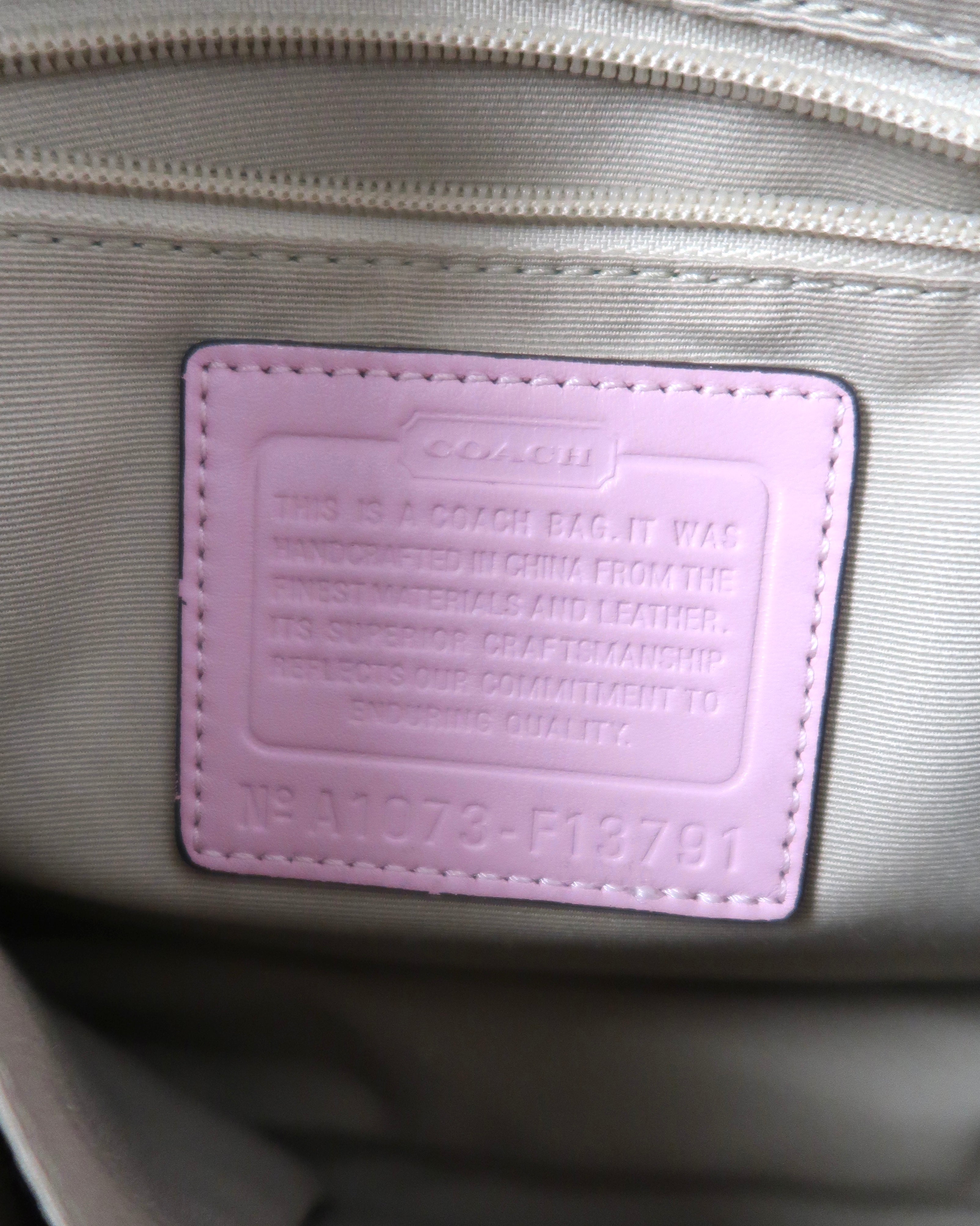 vintage Coach Signature canvas crossbody bag
