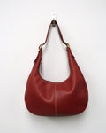 vintage red leather Coach Legacy Zoe hobo bag