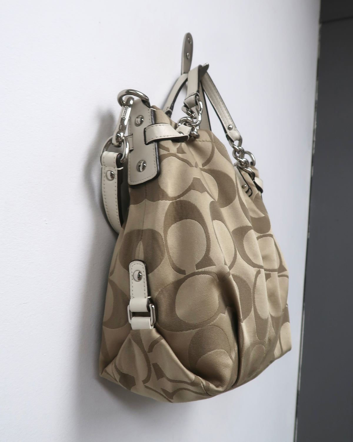 Coach Signature Sateen Brooke Hobo Bag