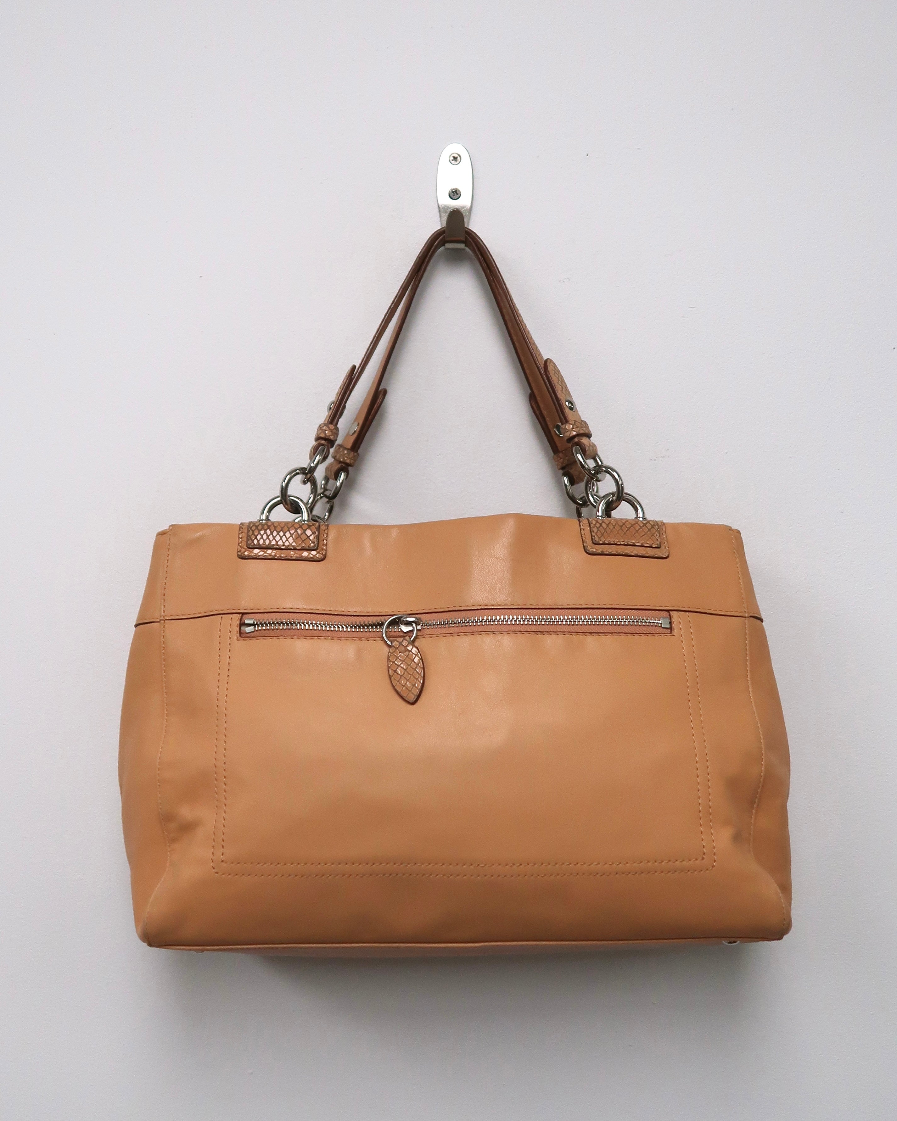 Coach Penelope Leather Turnlock Carryall Bag
