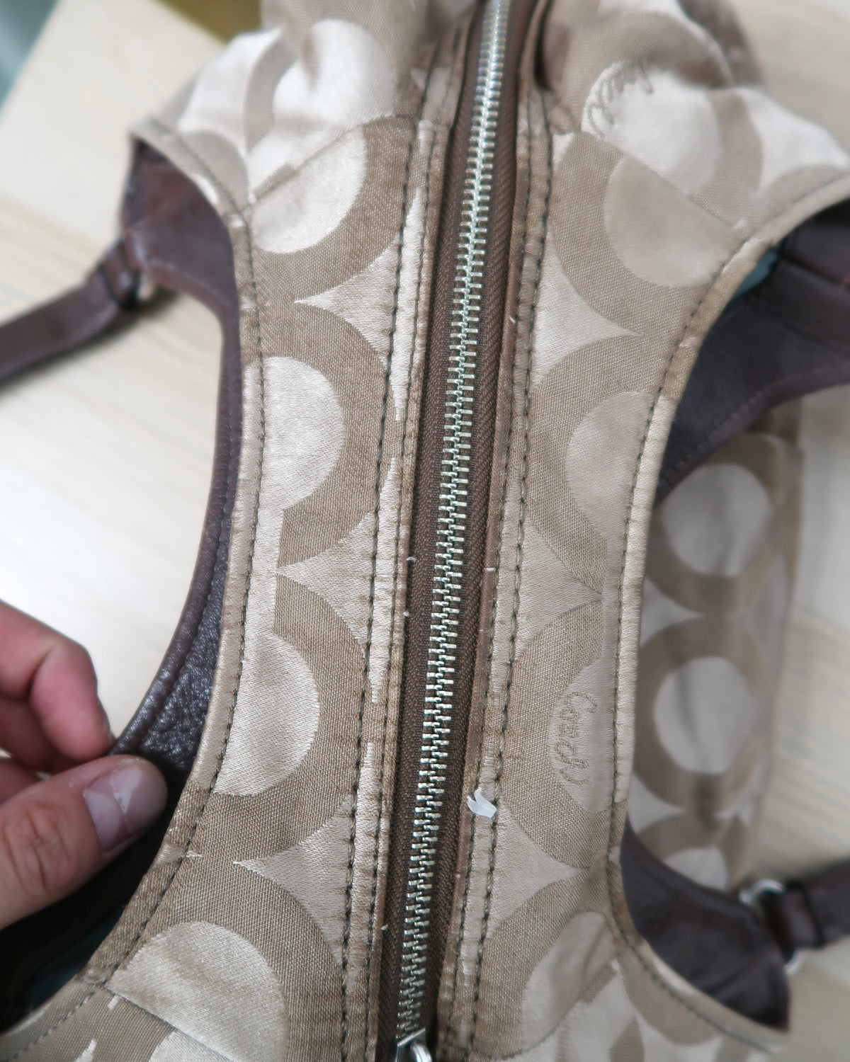 Coach Madison Op Art Sateen Maggie Shoulder Bag