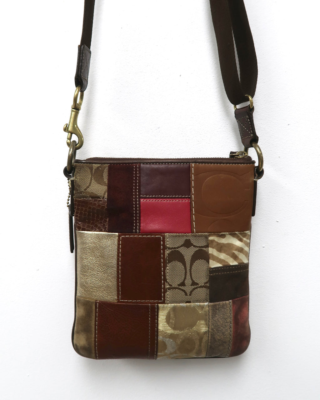 Coach patchwork swingpack flat crossbody bag