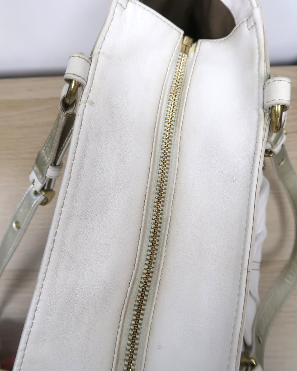 Coach Gallery East-West Pleated Leather Shoulder Bag