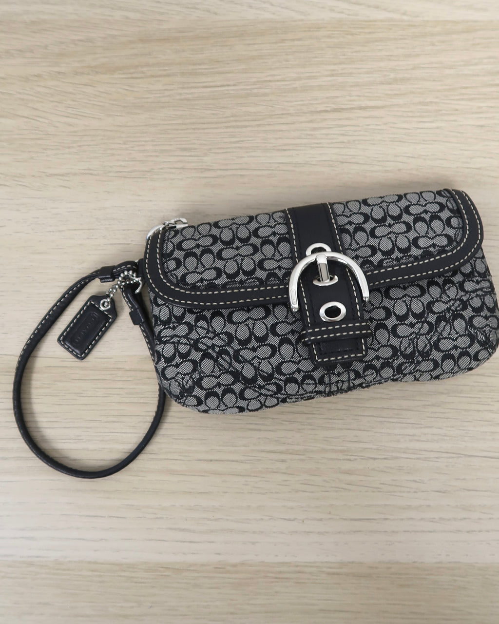 Coach Soho Mini Signature Canvas Wristlet