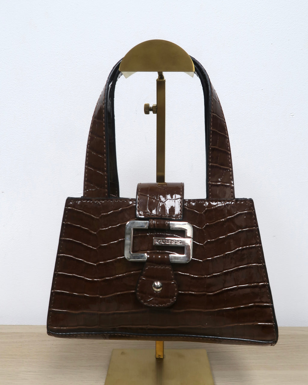 Guess Croc-Embossed Mini Handbag