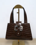 Guess Croc-Embossed Mini Handbag