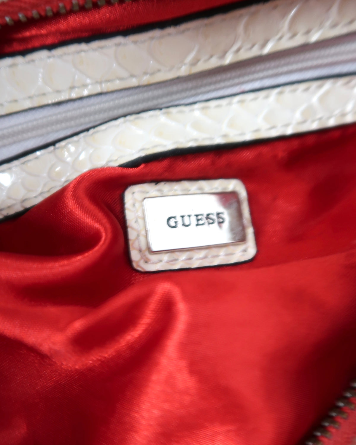 Y2K Guess floral and cream canvas shoulder bag