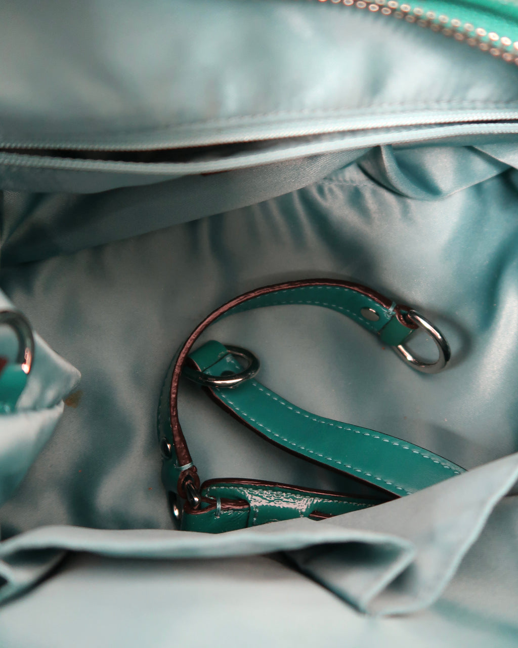 Coach Ashley Jade patent leather satchel