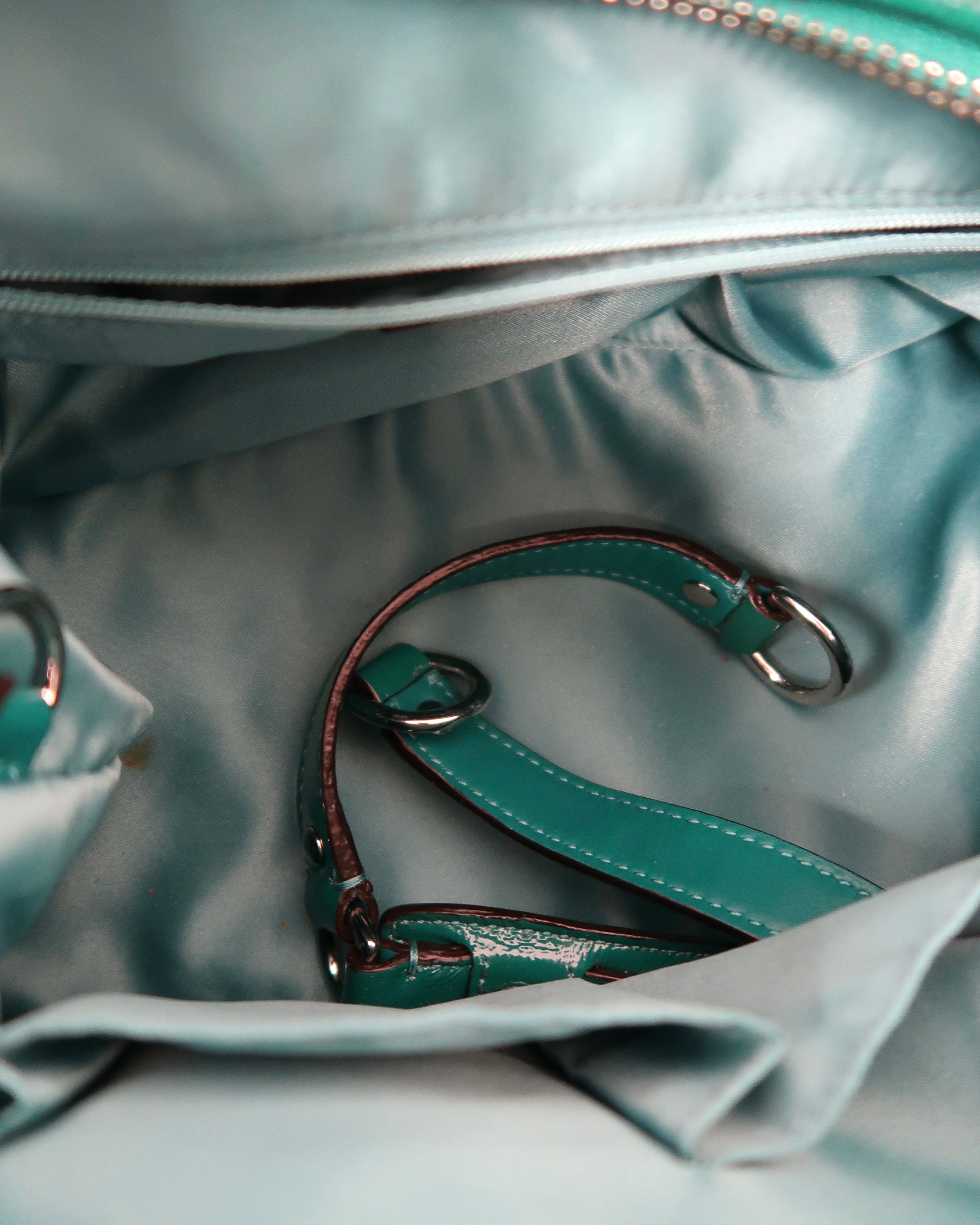 Coach Ashley Jade patent leather satchel