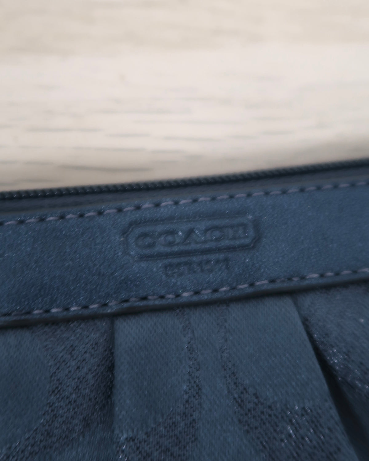 Coach Signature Pleated Medium Wristlet